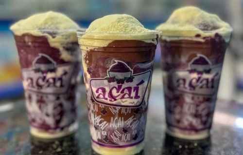 3 Copos Iguais de Açaí - 300ml.